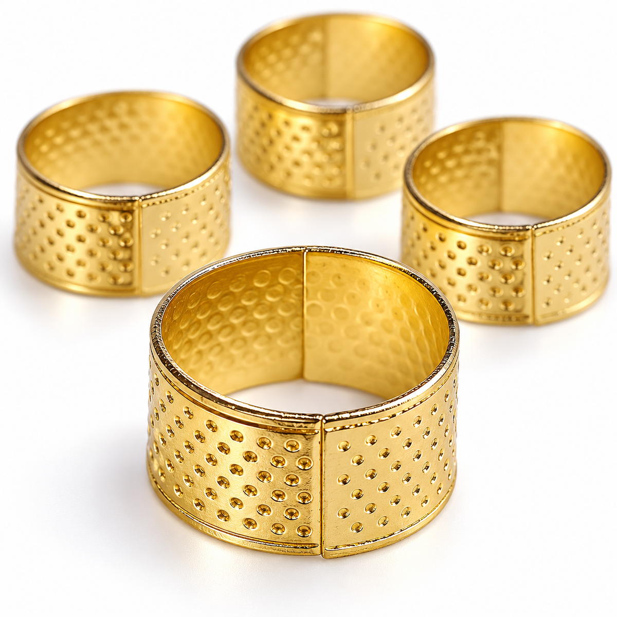 Adjustable Gold-Tone Thimble Bands, Set of 4 — product detail
