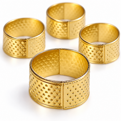 Adjustable Gold-Tone Thimble Bands, Set of 4 — product detail