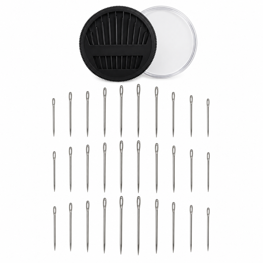 Assorted Hand Sewing Needles in Round Case, 30 Pieces — complete product