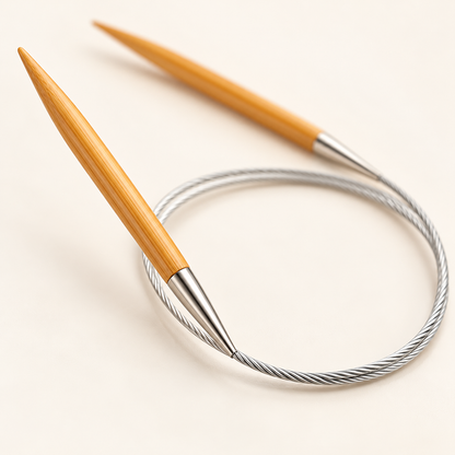 Bamboo Circular Knitting Needles, 4 mm, 80 cm — product detail