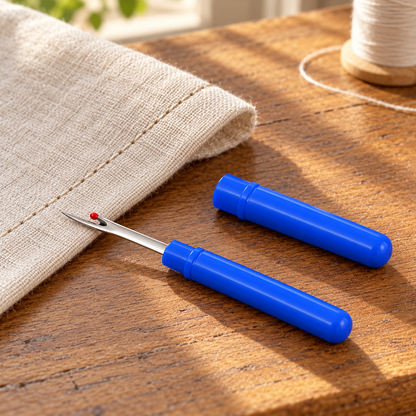 Blue Capped Seam Ripper — use setting