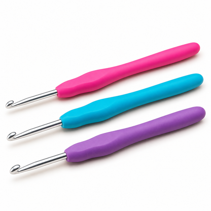 Soft-Grip Crochet Hooks, 3 mm, 4 mm and 5 mm — complete product