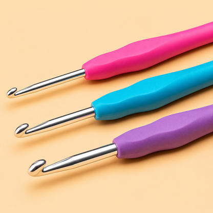 Soft-Grip Crochet Hooks, 3 mm, 4 mm and 5 mm — product detail